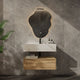 Aventino 32-40-inch white carrara flat-front floating single-sink vanity — sintered stone top
