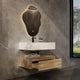Aventino 32-40-inch white carrara flat-front floating single-sink vanity — sintered stone top