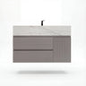 Aventino 32"/40"/48" Light Grey Fluted Floating Single-Sink Vanity with Sintered Stone Top