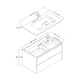 Aventino 32-inch gallery floating vanity — sintered stone top