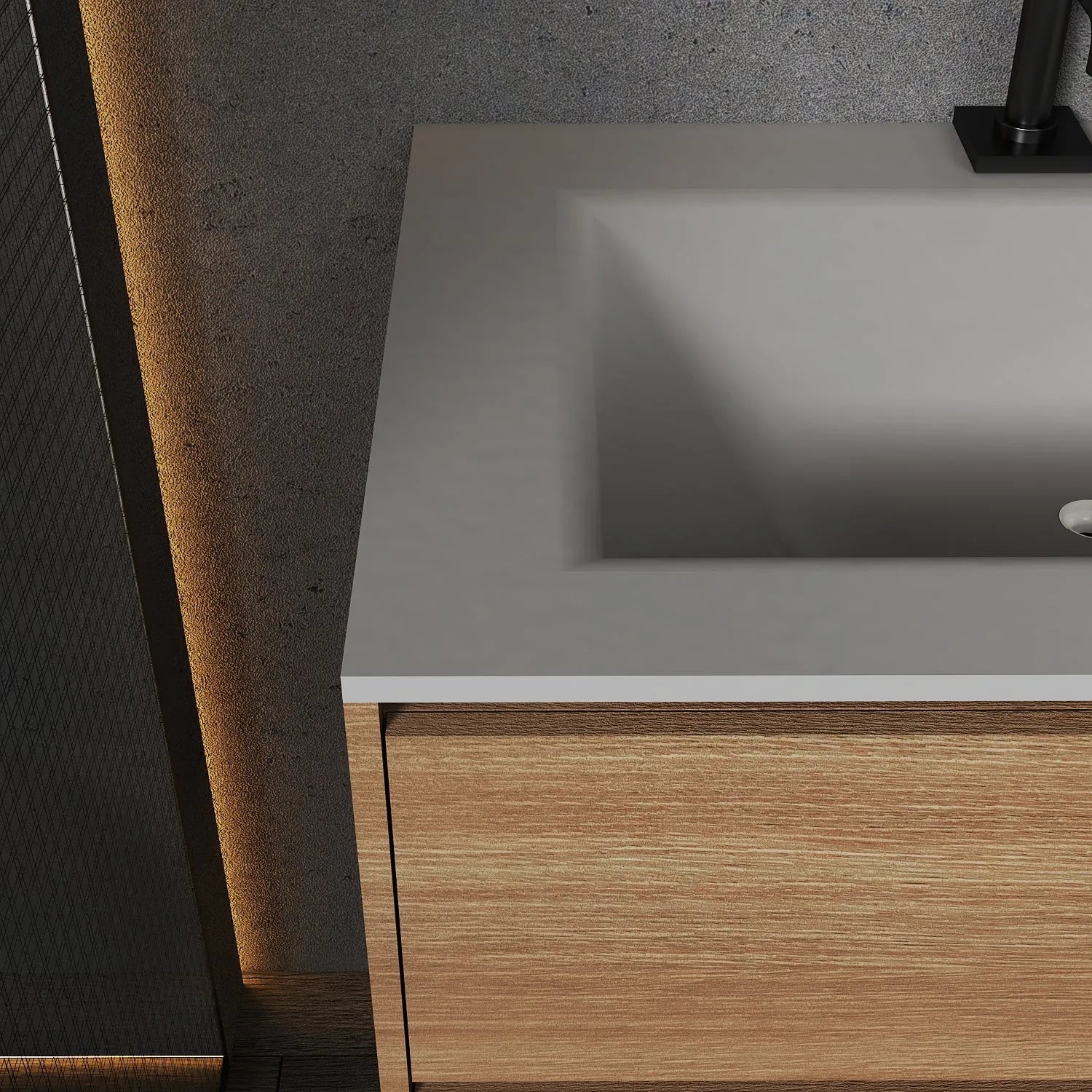 Aventino 32" Thermoformed Floating Single-Sink Vanity with Sintered Stone Top