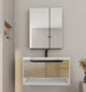 Aventino 32-inch Ice Grey modern floating single-sink vanity — sintered stone top