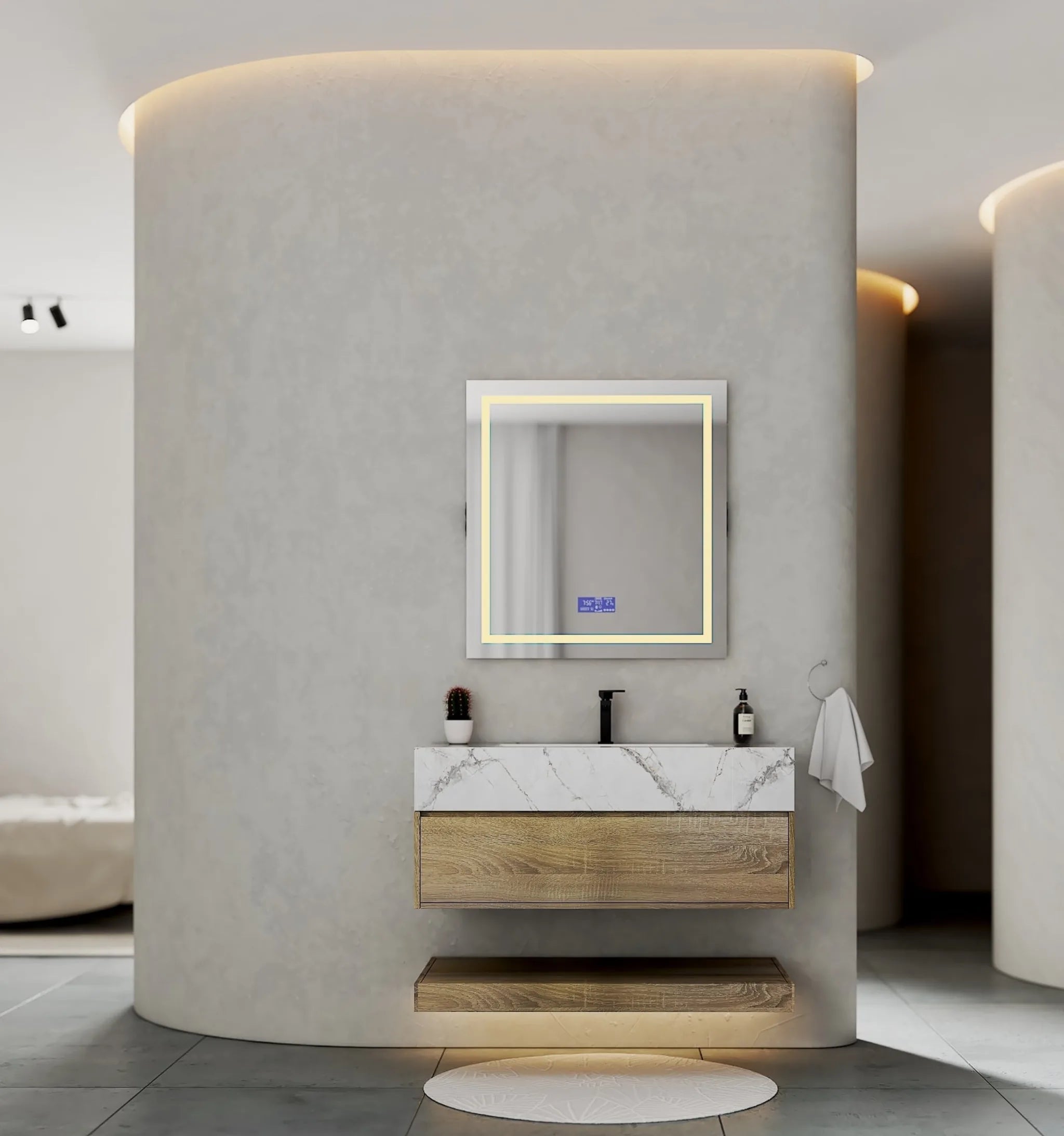 Aventino 40" Flat-Panel Floating Vanity with Sintered Stone Top