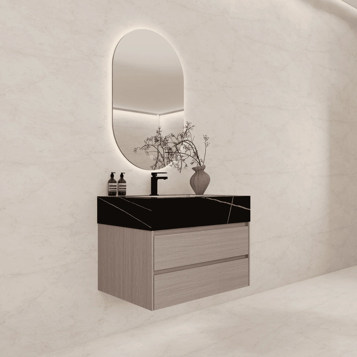 Aventino vanity — sintered stone top