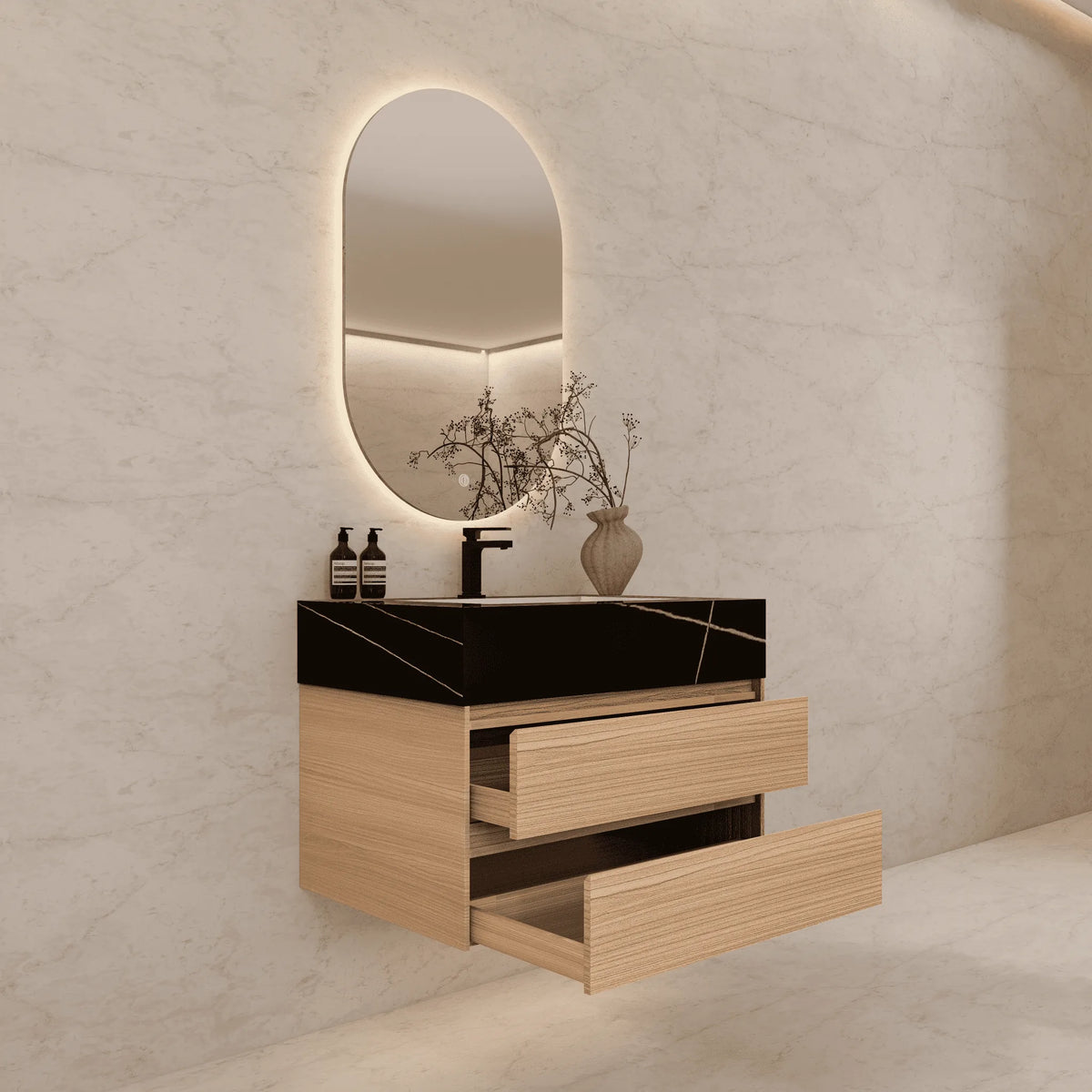 Aventino vanity — sintered stone top