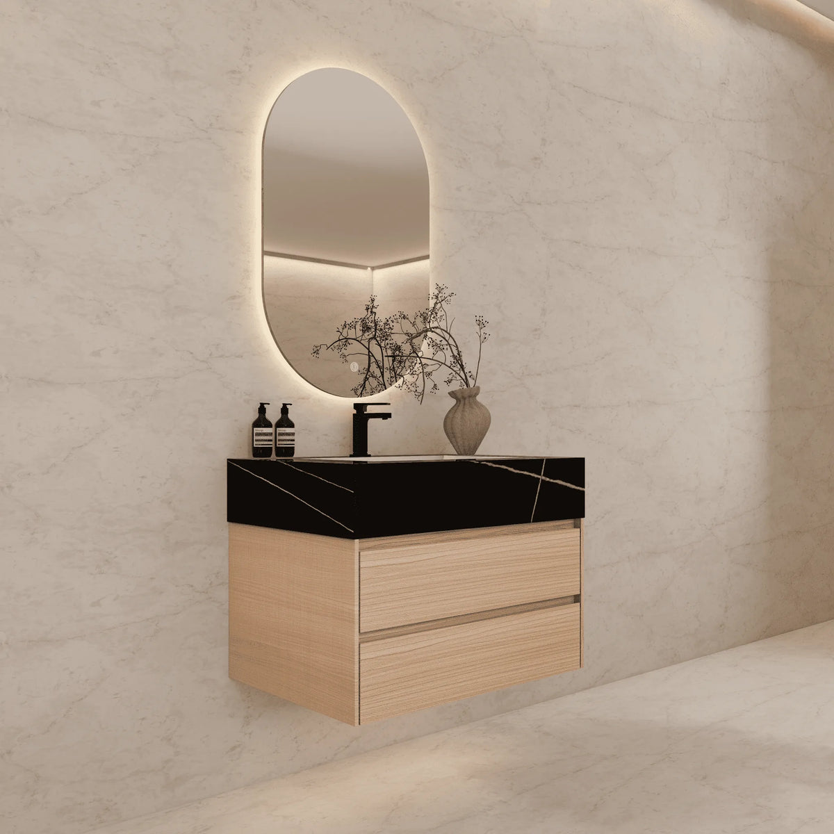 Aventino vanity — sintered stone top