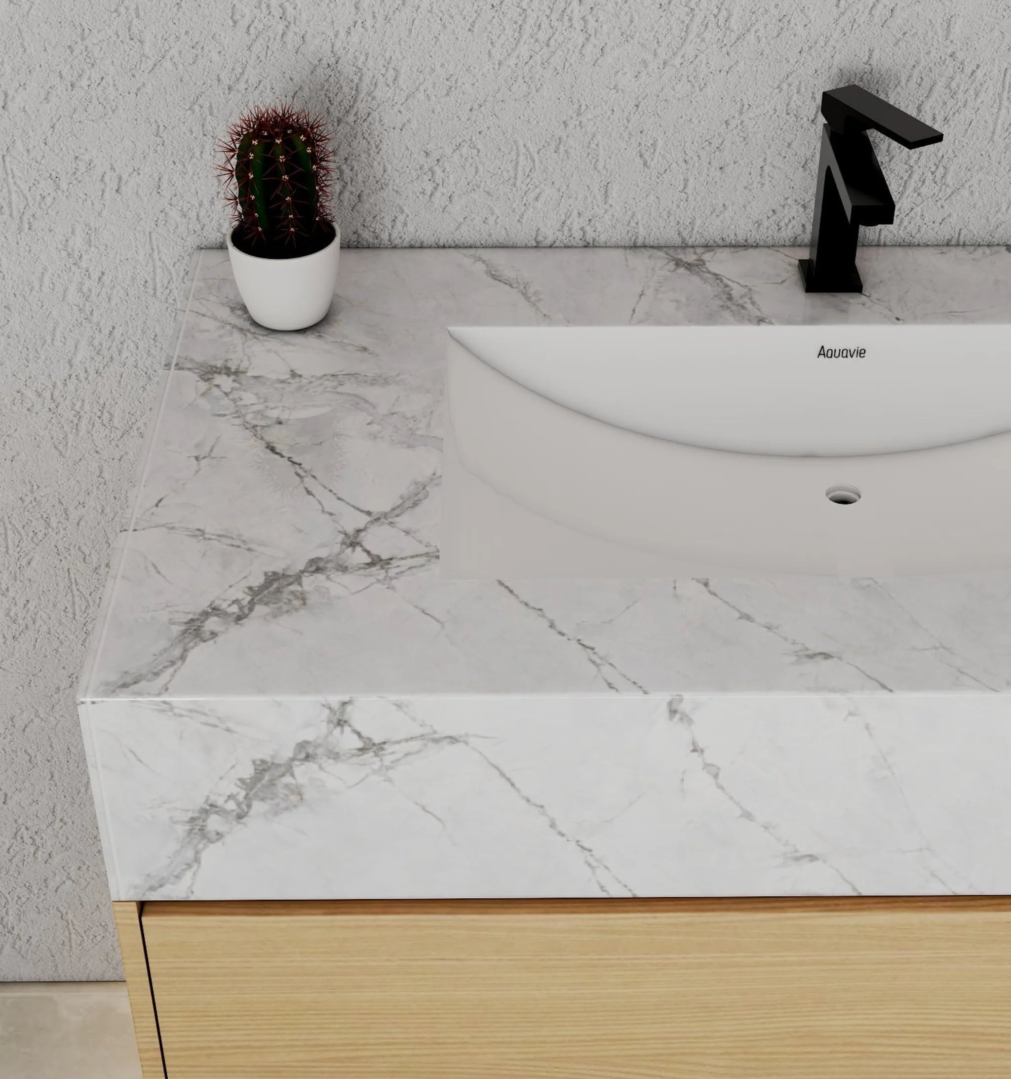 Aventino 40" Flat-Panel Floating Vanity with Sintered Stone Top