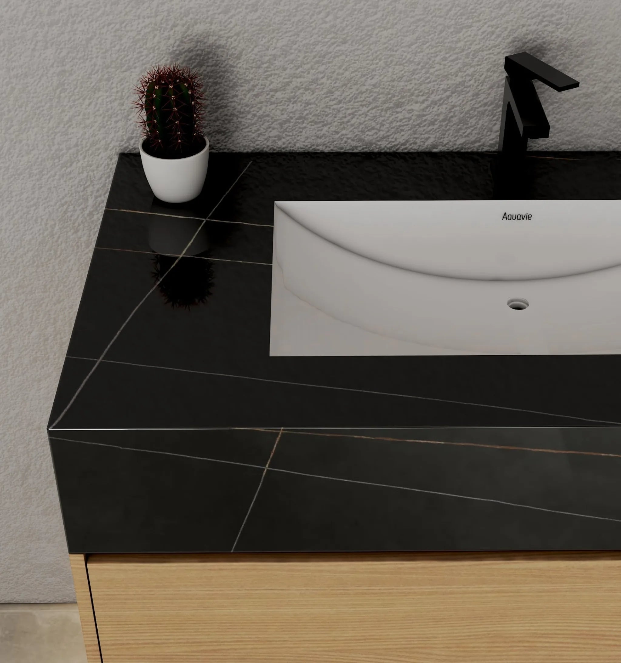 Aventino 40" Flat-Panel Floating Vanity with Sintered Stone Top