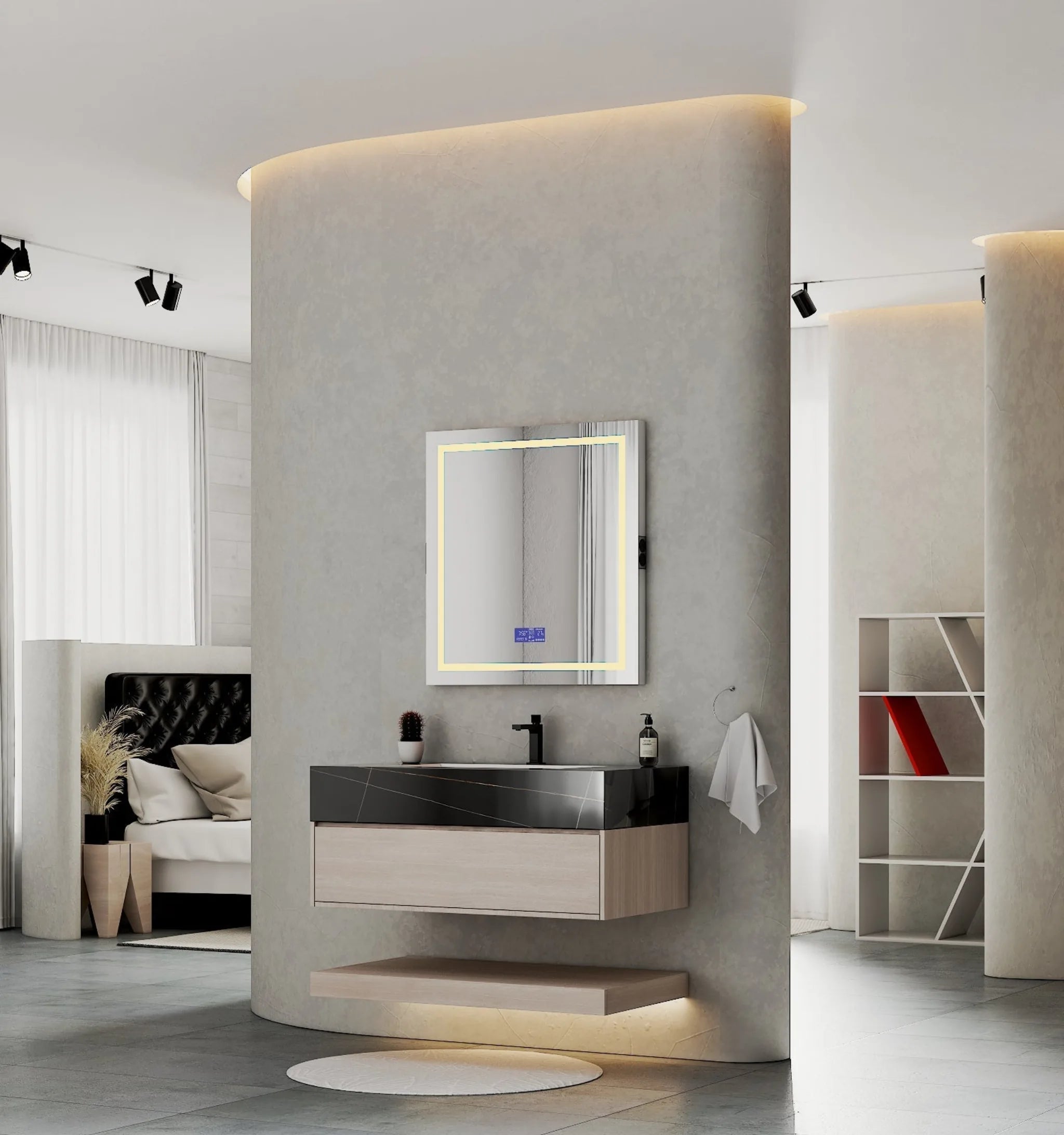 Aventino 40" Flat-Panel Floating Vanity with Sintered Stone Top