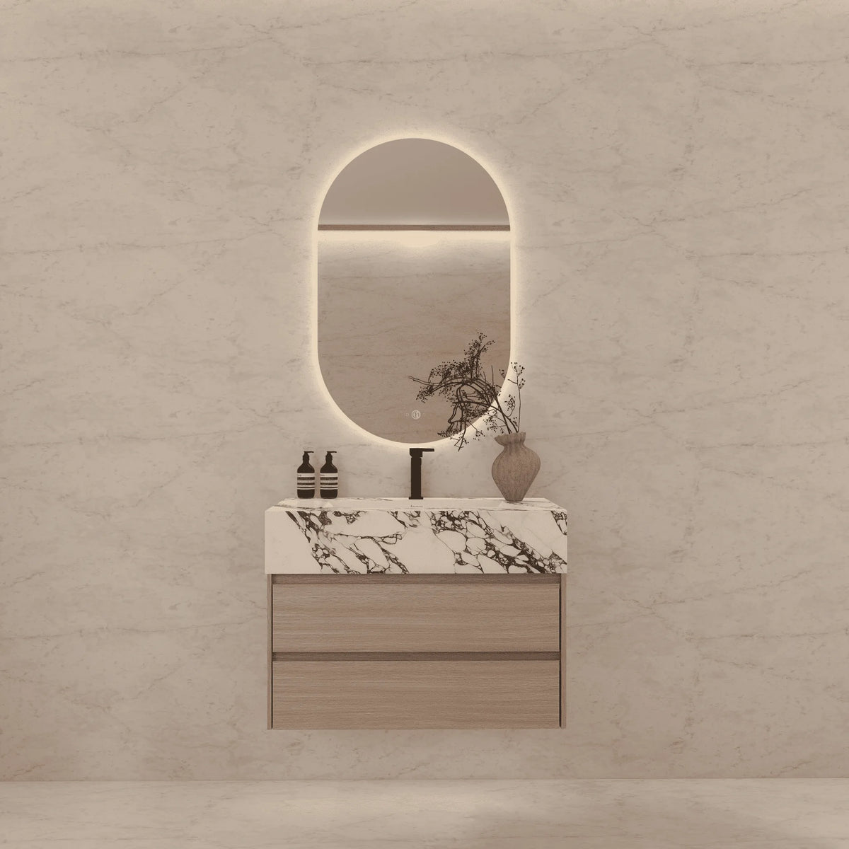Aventino vanity — sintered stone top