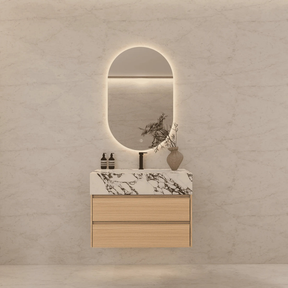 Aventino vanity — sintered stone top