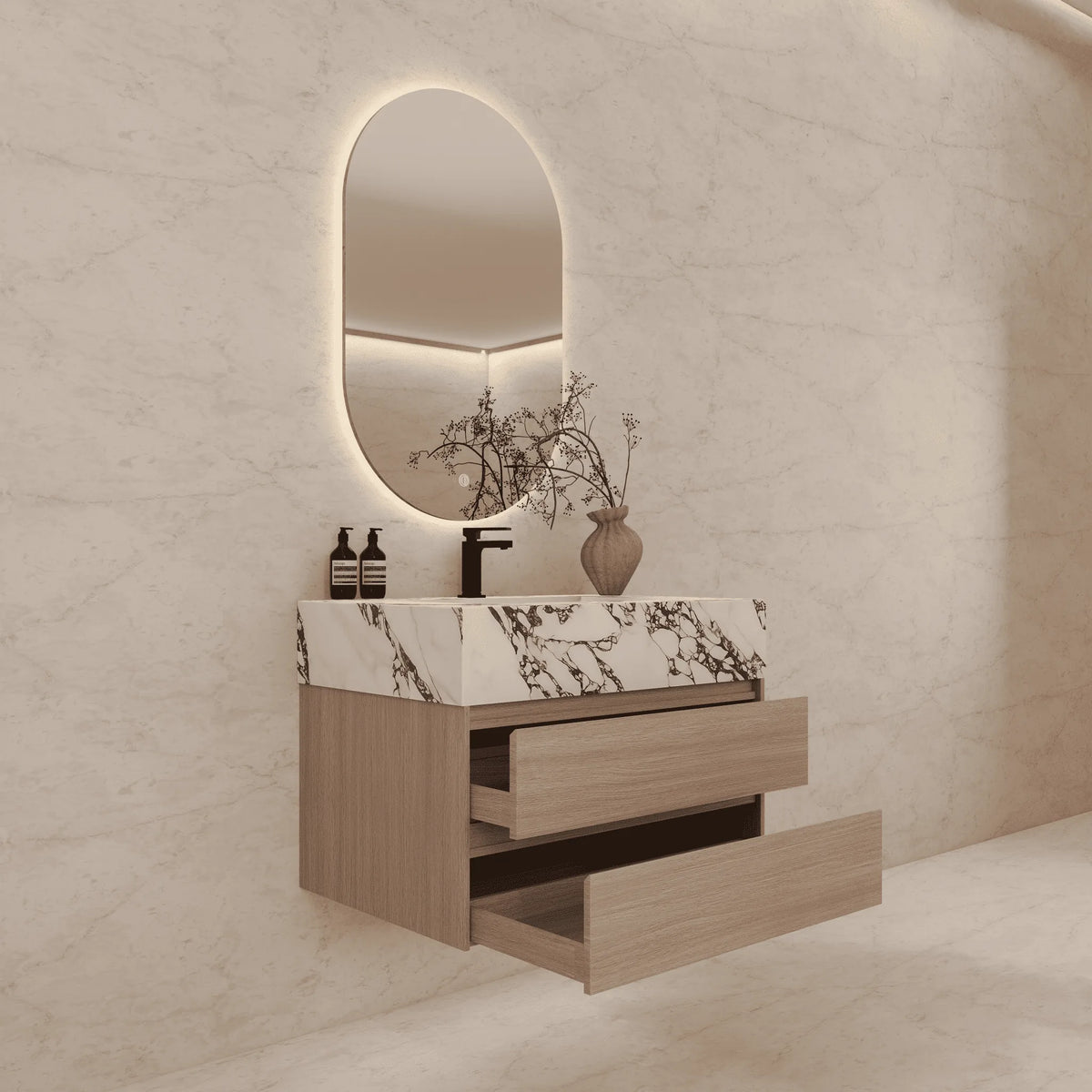 Aventino vanity — sintered stone top