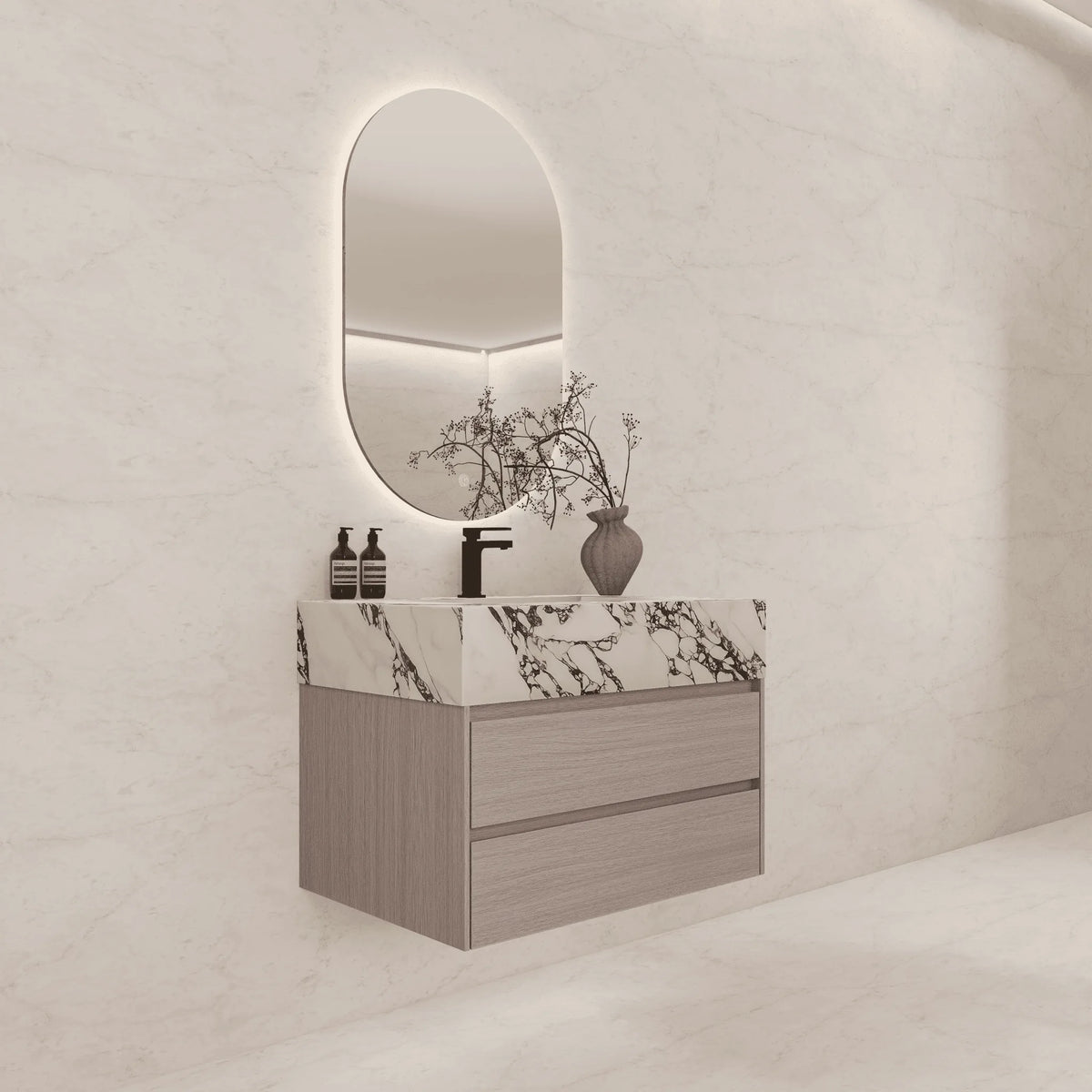 Aventino vanity — sintered stone top
