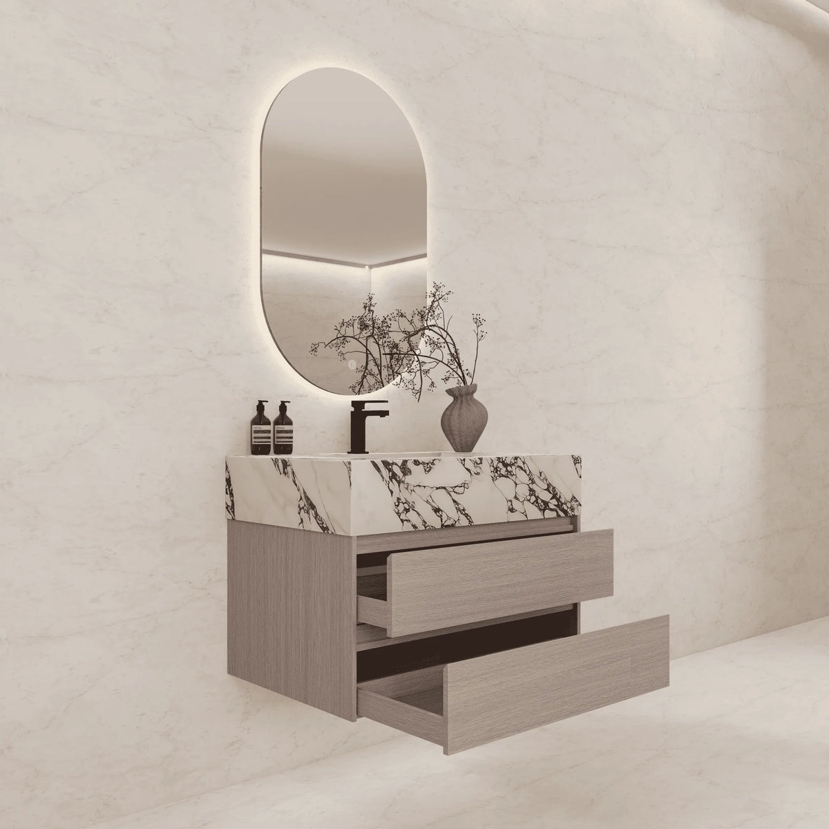 Aventino vanity — sintered stone top