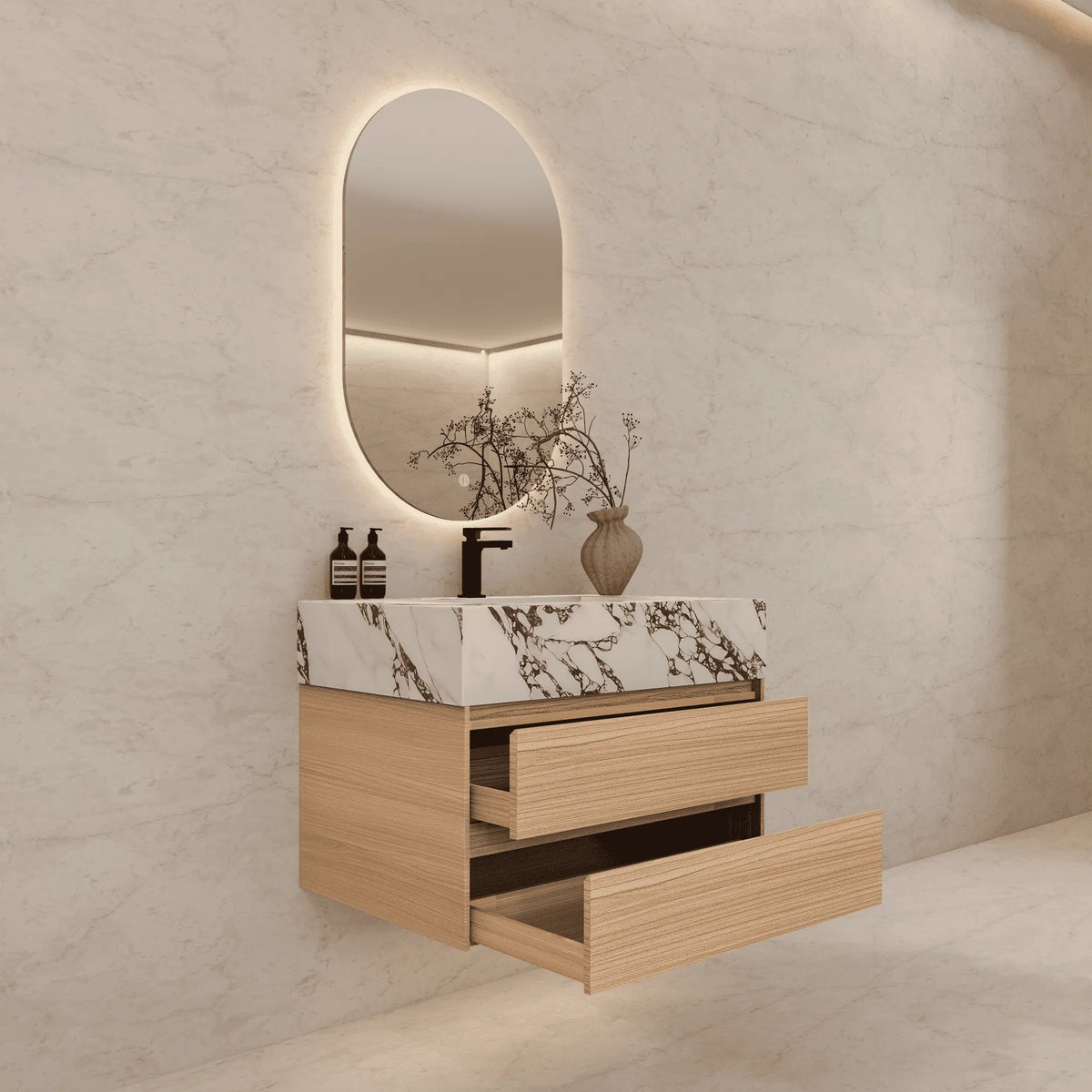 Aventino vanity — sintered stone top