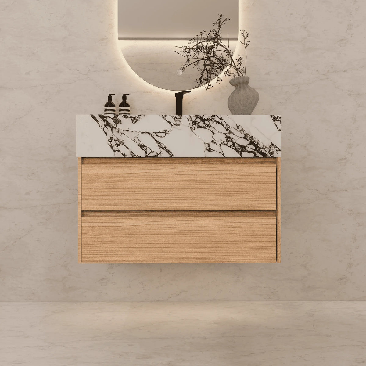 Aventino vanity — sintered stone top
