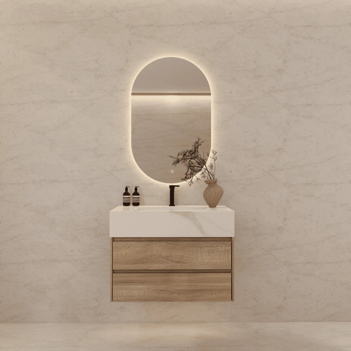 Aventino vanity — sintered stone top