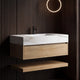 Aventino 40-inch Calacatta Gold flat-panel floating single-sink vanity — sintered stone top