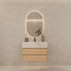 Aventino 40-inch Calacatta Gold modern floating single-sink vanity — sintered stone top