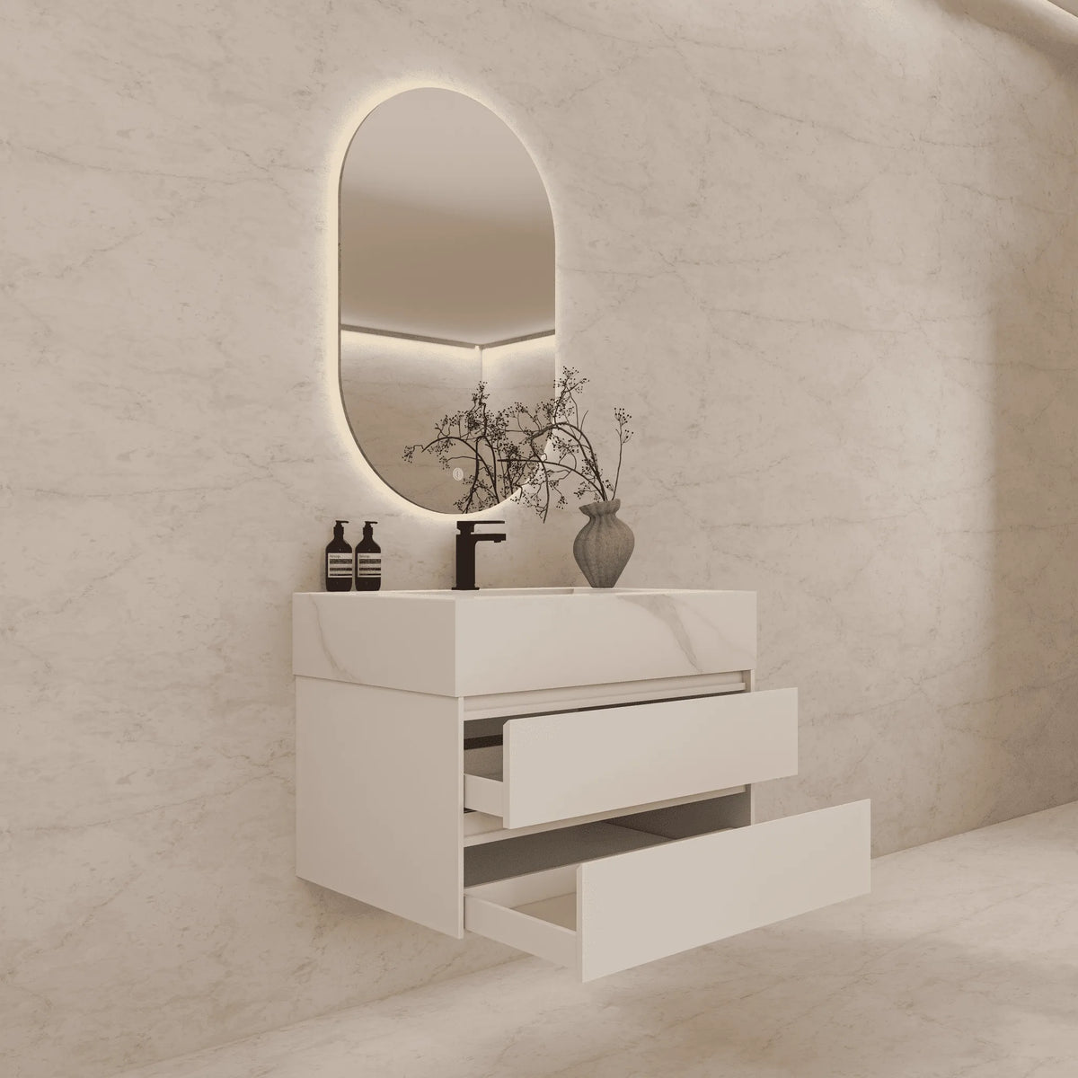 Aventino vanity — sintered stone top