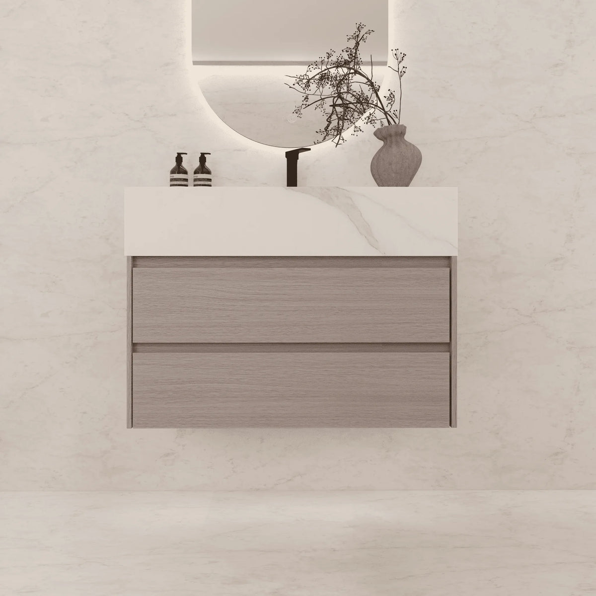 Aventino vanity — sintered stone top