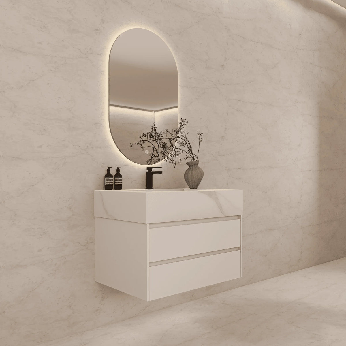 Aventino vanity — sintered stone top