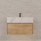 Aventino 40" Calacatta Gold single-sink flat floating vanity — sintered stone top