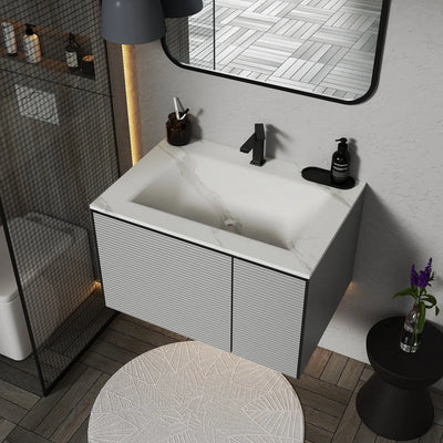 Aventino 40-inch gallery floating vanity — sintered stone top