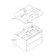 Aventino 40-inch gallery floating vanity — sintered stone top