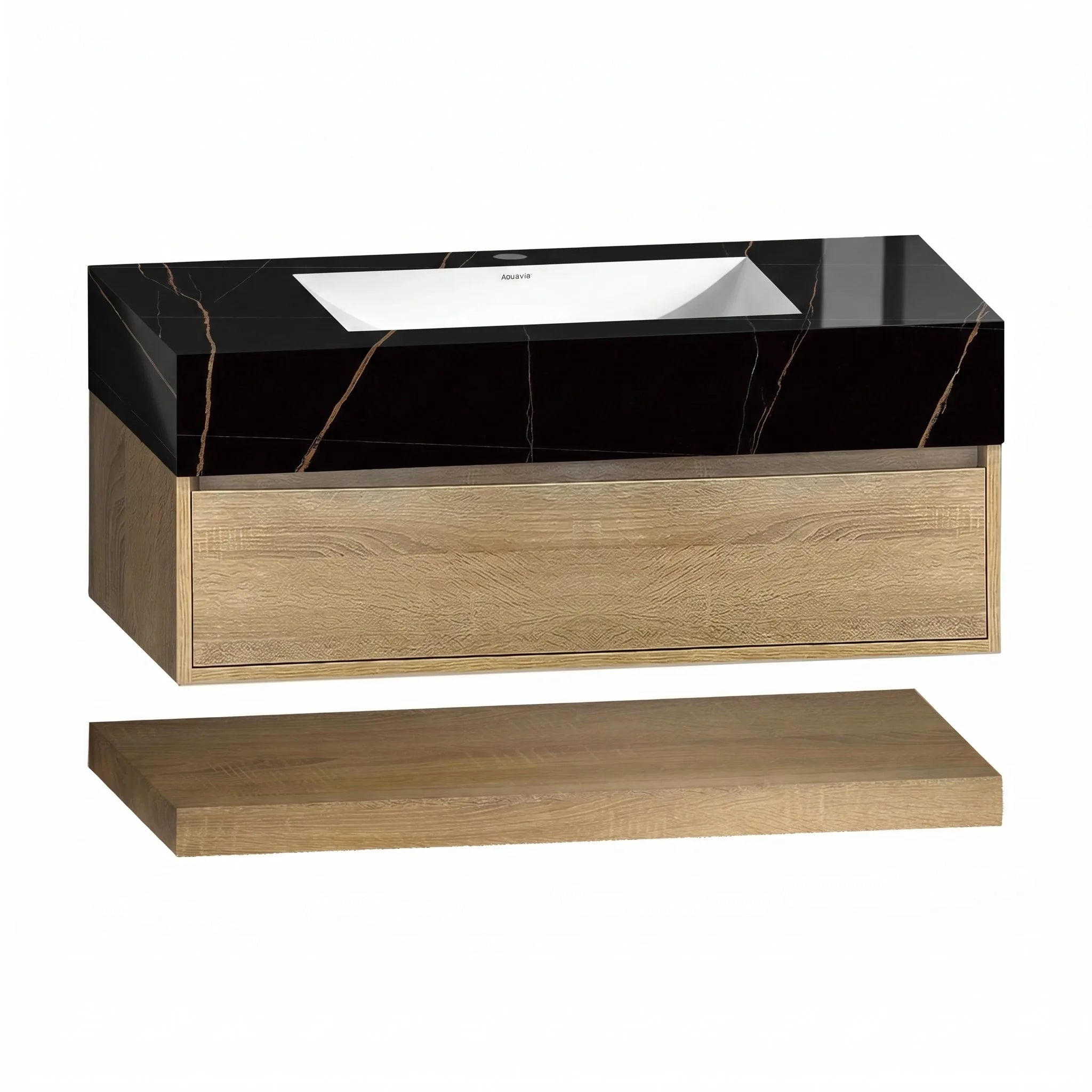 Aventino 40" Flat-Panel Floating Vanity with Sintered Stone Top
