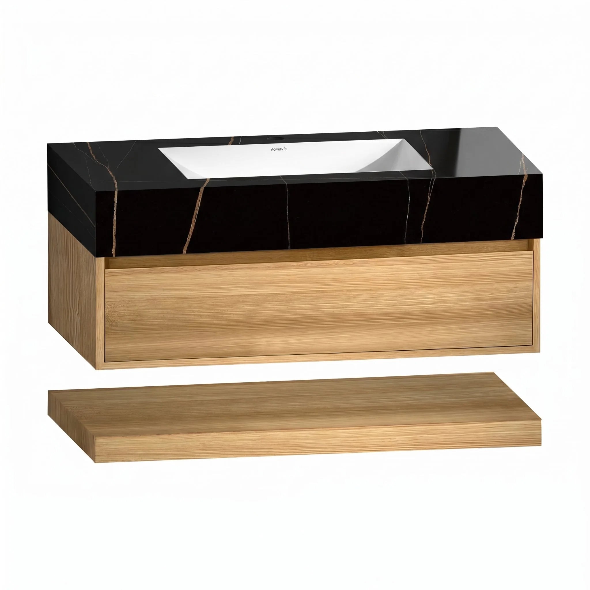 Aventino 40" Flat-Panel Floating Vanity with Sintered Stone Top