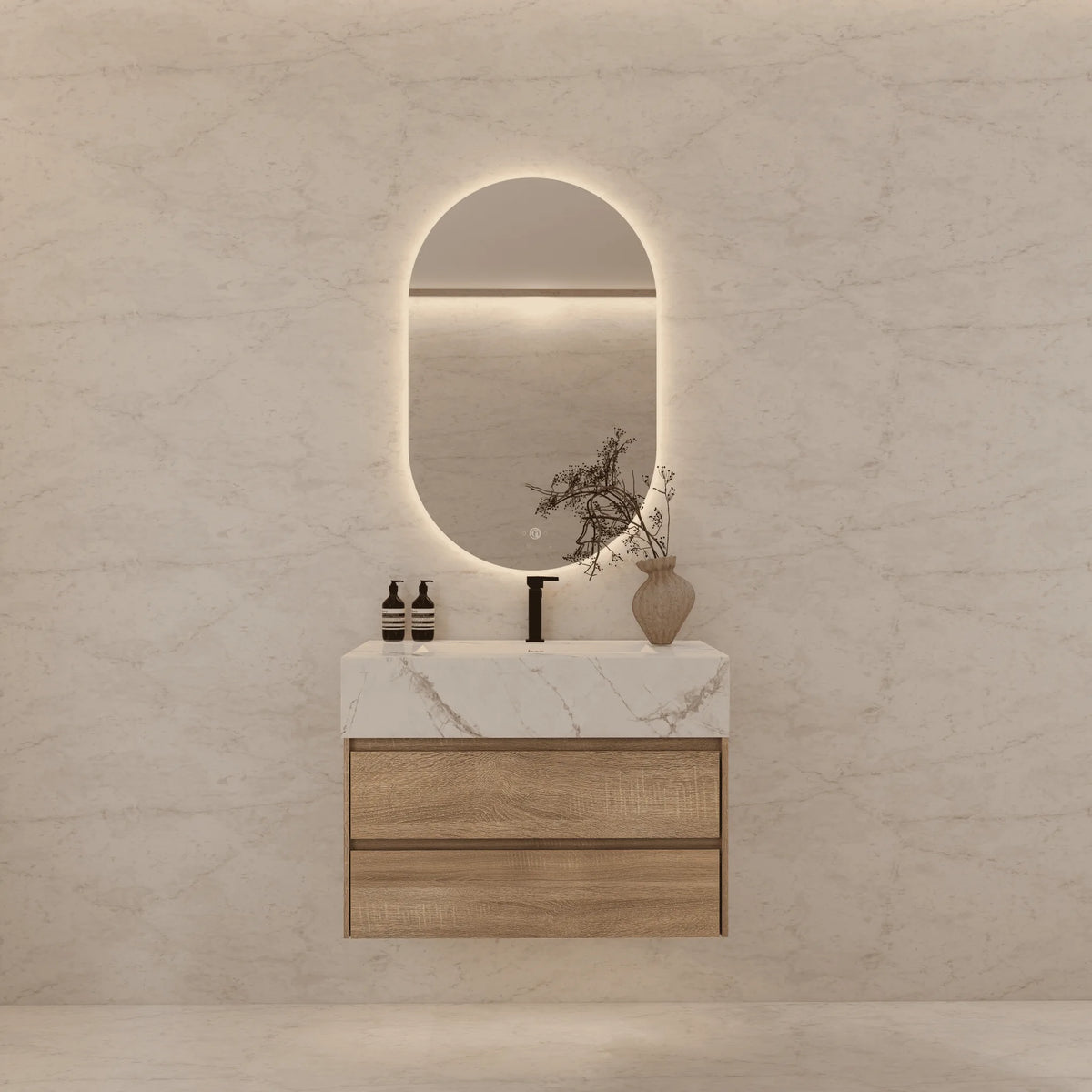 Aventino vanity — sintered stone top
