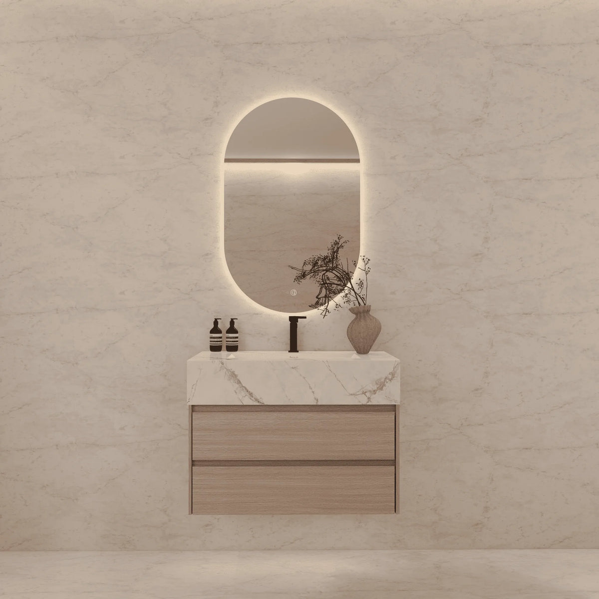 Aventino vanity — sintered stone top