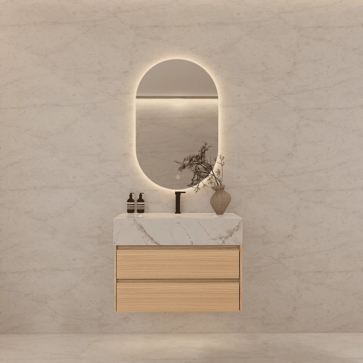 Aventino vanity — sintered stone top