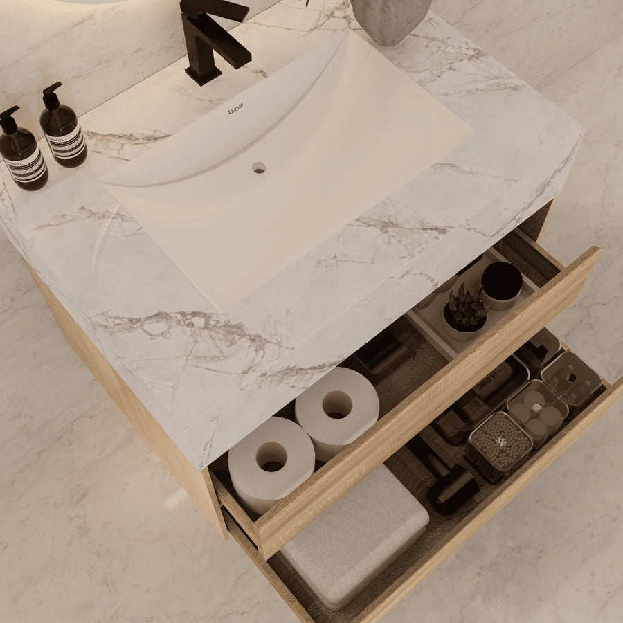 Aventino sintered-stone top — close-up of countertop surface