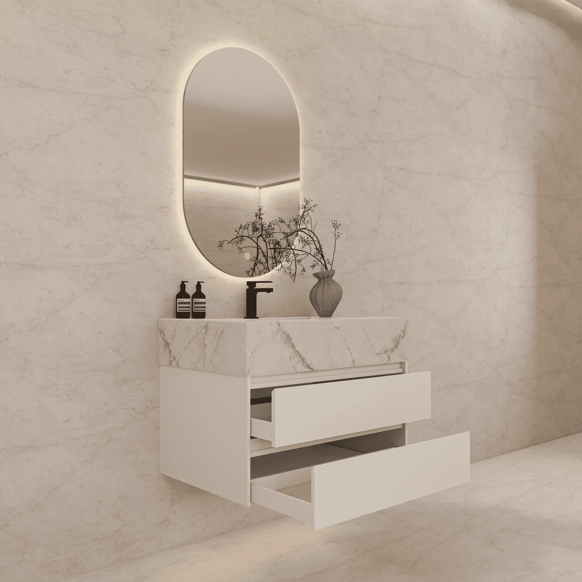 Aventino vanity — sintered stone top
