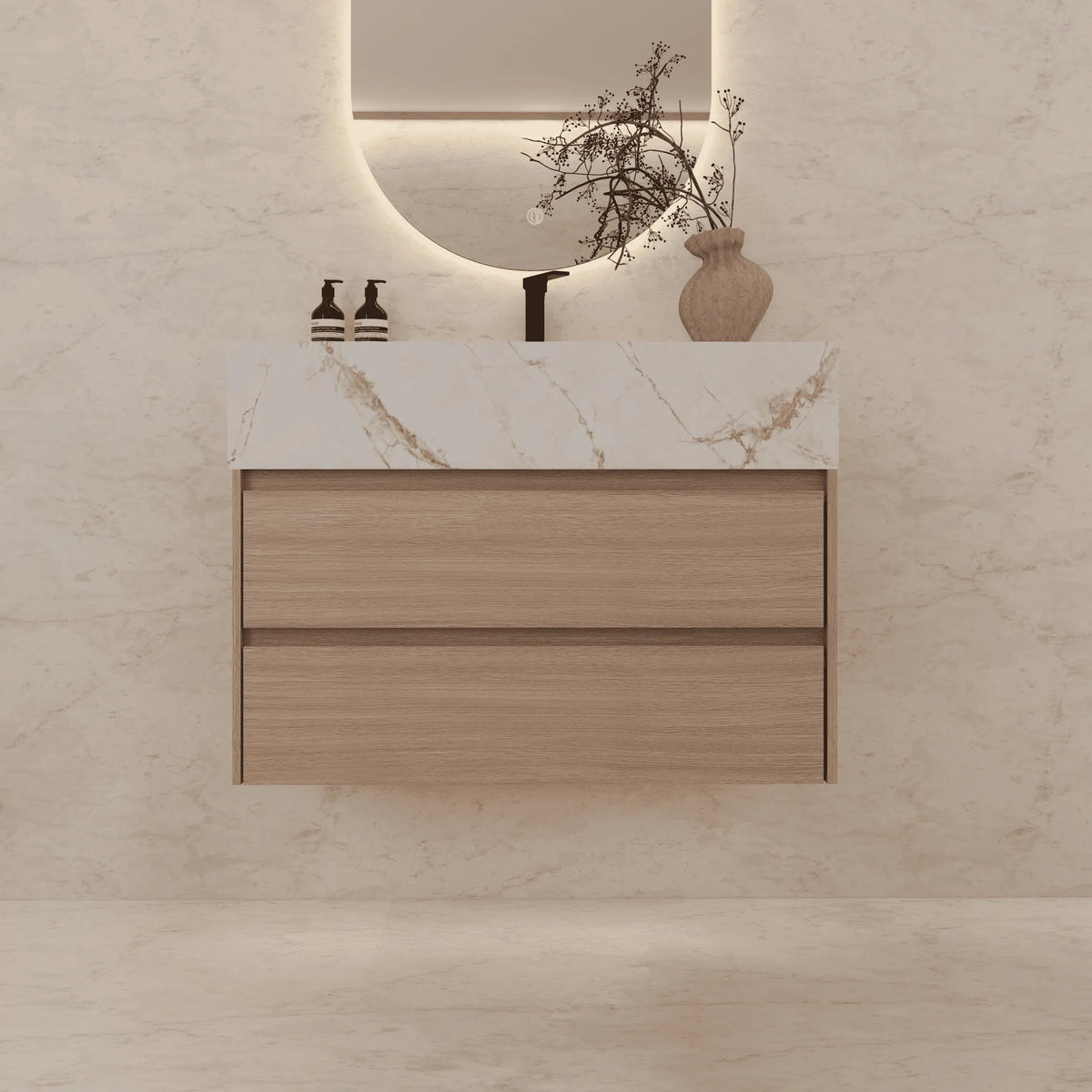Aventino vanity — sintered stone top