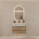 Aventino 40" Ice Grey single-sink flat floating vanity — sintered stone top