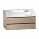 Aventino 40" Ice Grey single-sink flat floating vanity — sintered stone top