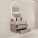 Aventino 40" Ice Grey single-sink flat floating vanity — sintered stone top