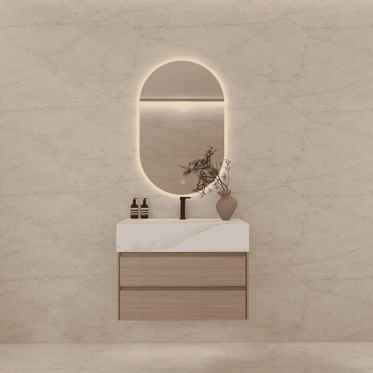 Aventino vanity — sintered stone top