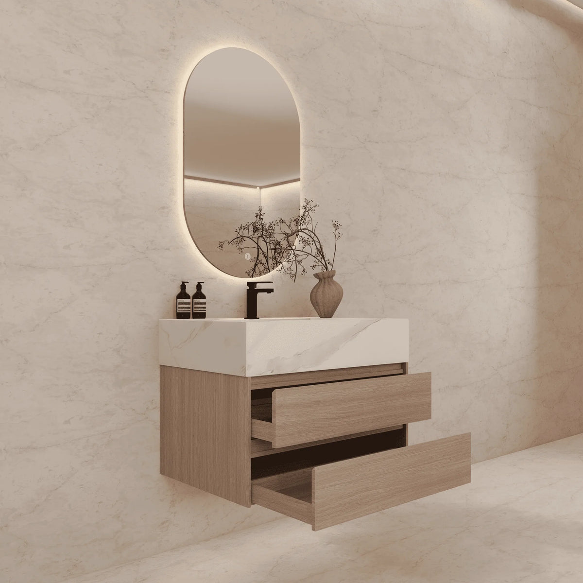 Aventino vanity — sintered stone top