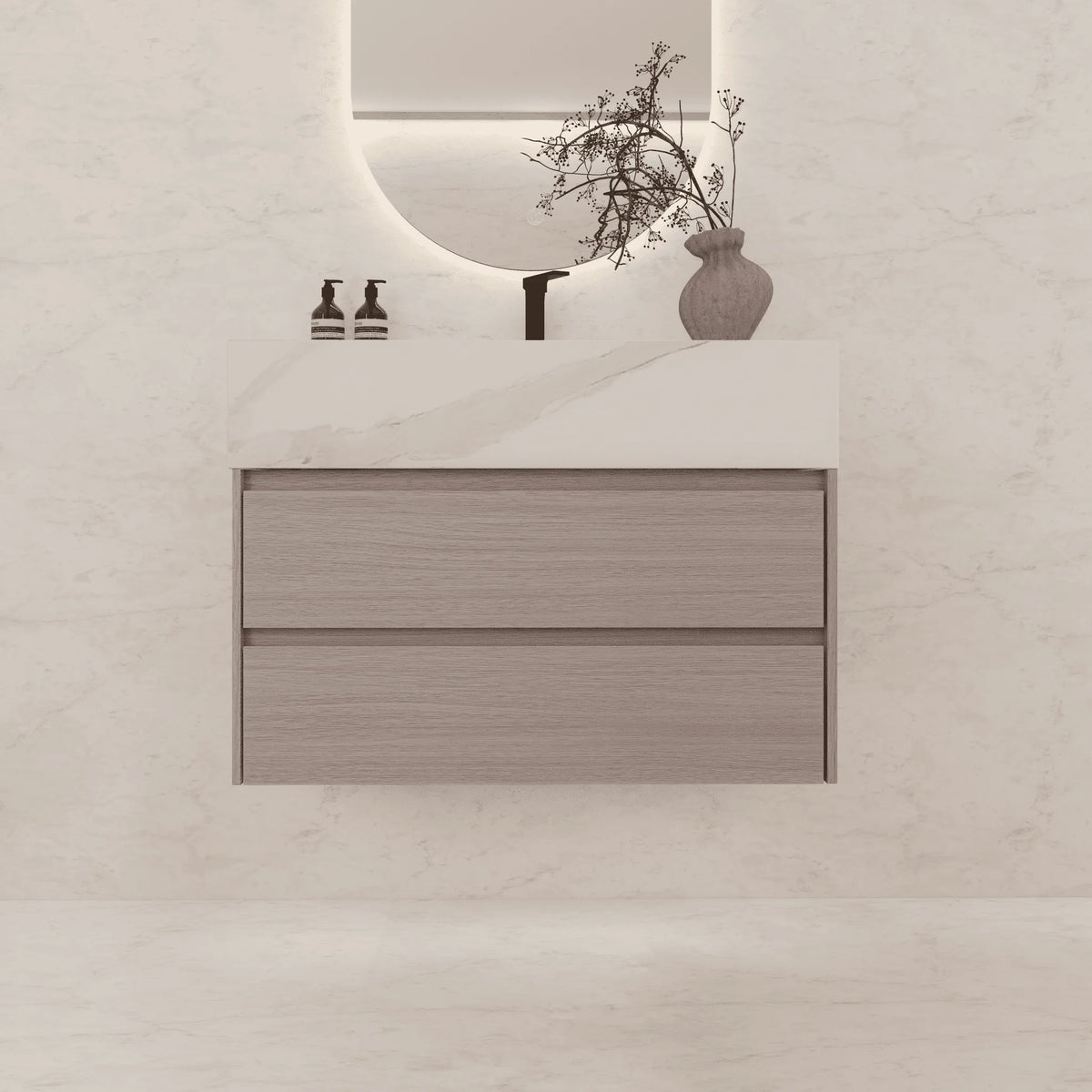 Aventino vanity — sintered stone top