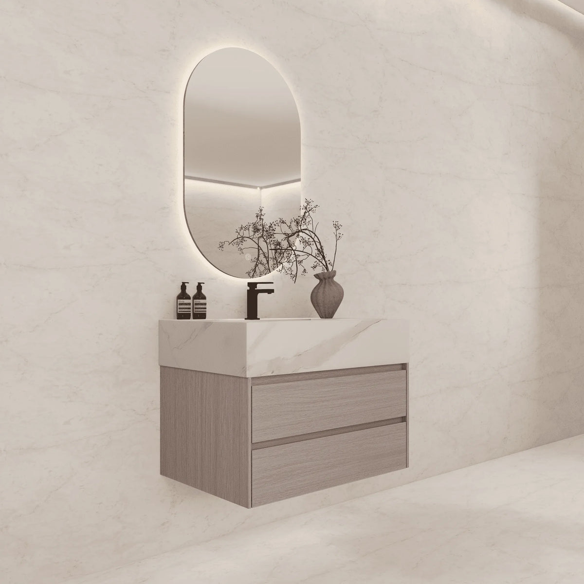 Aventino vanity — sintered stone top