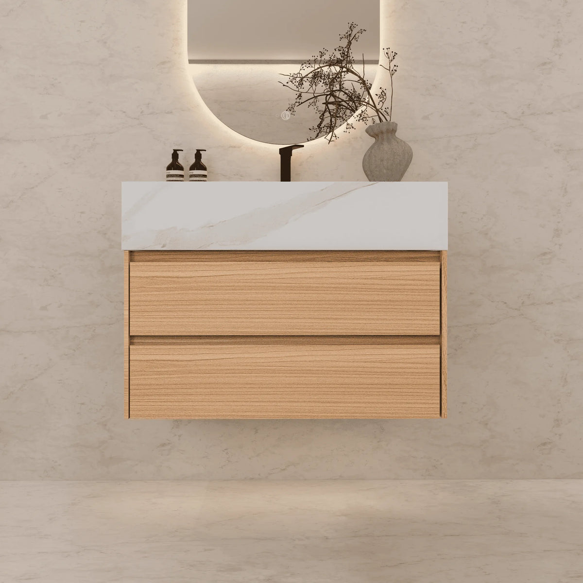 Aventino vanity — sintered stone top