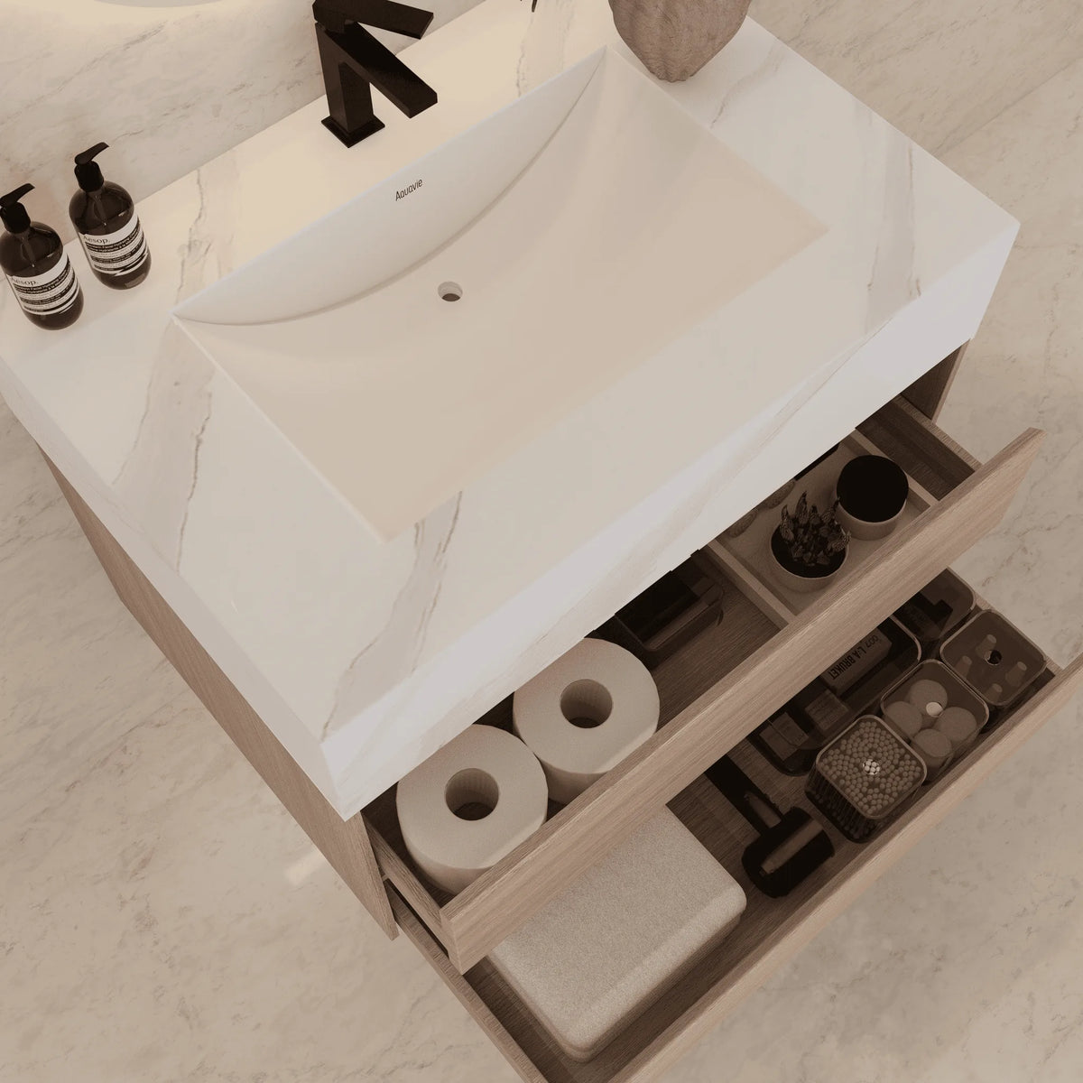 Aventino vanity — sintered stone top