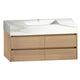 Aventino 48-60-inch flat-front floating double-sink vanity detail