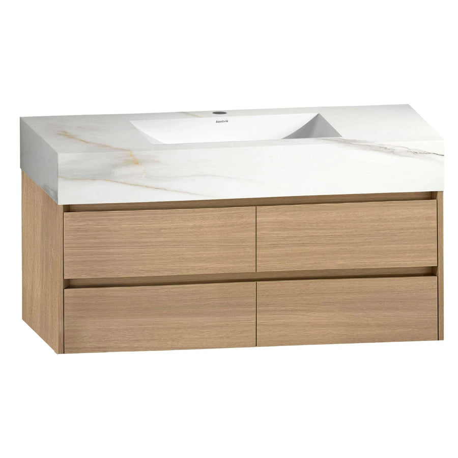 Aventino integrated ceramic basin — top-down detail of moulded sink bowl