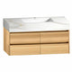 Aventino 48-60-inch flat-front floating double-sink vanity detail