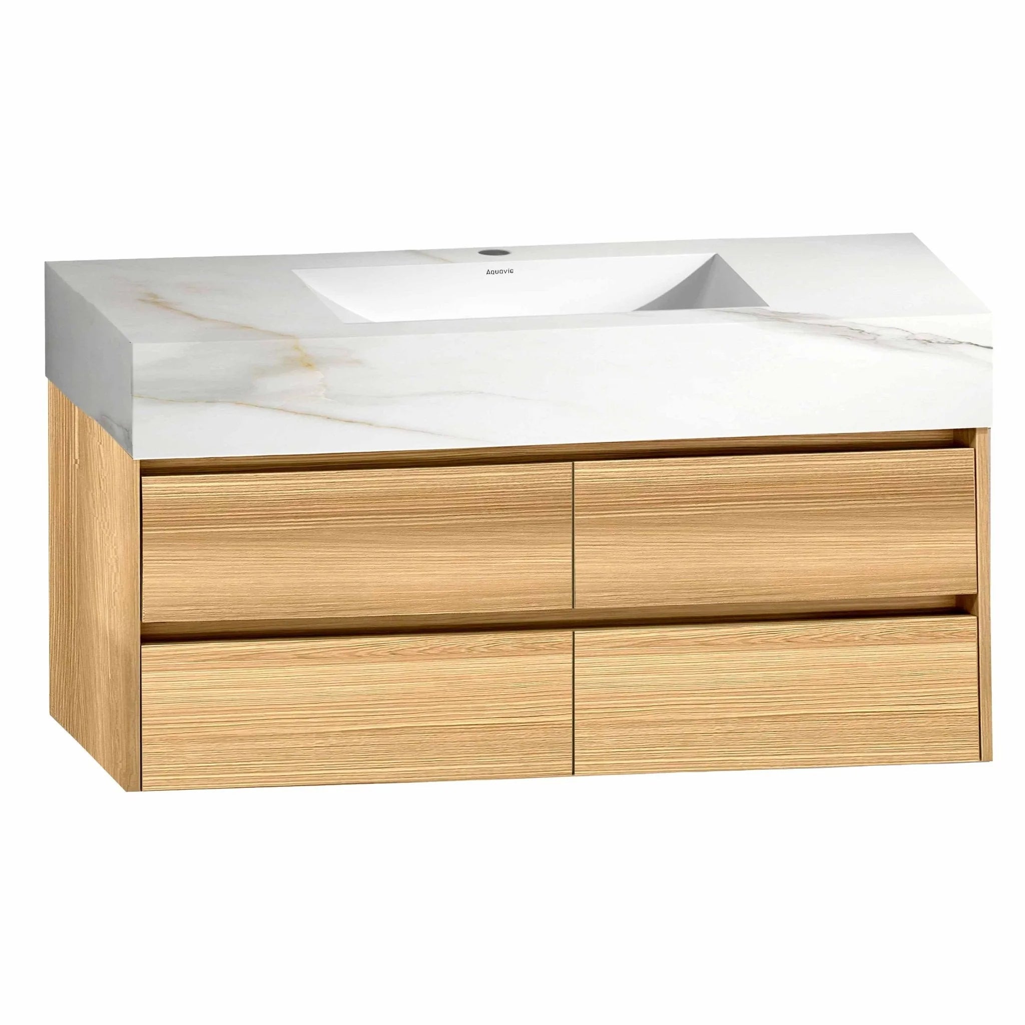 Aventino 48-60" Double-Drawer Floating Double-Sink Vanity with Sintered Stone Top